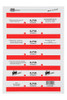 SFS 55mm Alpha Adhesive Tab - Red (6 Sheets per Pack) (55mmx10mm)