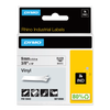 DYMO D1 Labelling Tape - Vinyl - Black on White - 9mmx5m-18443