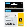 DYMO D1 Labelling Tape - Vinyl - Black on White - 9mmx5m-18443