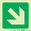 Photoluminescent 190MM Safety Sign - E31-Diagonal Arrow Down AND Right - SNP19E31 Photoluminescent 190MM Safety Sign - E31-Diagonal Arrow Down AND Right - SNP19E31