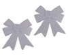 Christmas Silver Glitter Bow Set - GSR - P2697