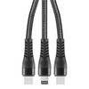 Indestruktible 1.2m 3-In-1 Charger Cable Allum alloy and Braiding  Indestruktible 1.2m 3-In-1 Charger Cable Allum alloy and Braiding