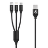 Volkano Weave Series 3-in-1 Charge Cable 1m