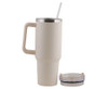 Hardy 1200ml Cream Travel Tumbler - Sturdy Handle & Triple-Position Lid - GSR P2732C