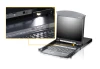 ATEN KL1508AiM, 1600 x 1200 pixels, UW-UXGA, Rack mounting, 28 W, 1U, Black
