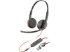 Poly Blackwire 3225 Stereo USB-C Headset +3.5mm Plug +USB-C/A Adapter - TAR - 8X229AA-TAR