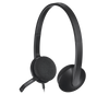 Logitech H340 USB Headset with Noise Cancelling Mic - Black. Digital USB-A audio with noise-cancelling mic. Plug-and-pla - TAR - 981-000475-TAR