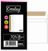 CROXLEY JD  10 and a Half Linen Faced White Gummed Envelopes - 90X165 - Banded 20's (Box of 20 Packets)-ENV10501