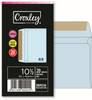 CROXLEY JD  10 and a Half Linen Faced Blue Gummed Envelopes - 90X165 - Banded 20's (Box of 20 Packets)-ENV10504