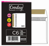 CROXLEY JD91CWB C6 White Gummed Envelopes - Cello 25's (Box of 500)-ENB91CWB