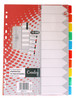 CROXLEY Indices Polypropylene - Unprinted 10 Divider Set & Index Sleeve-IND2110