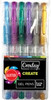 CROXLEY CREATE Glitter Gel Pens Wallet of 6 Assorted-PEN9229