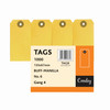 CROXLEY JD6  Buff Manilla Tags Gangs of 4 - No.6 - 133X67 (Box of 1000)-TAG6