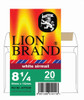 LION BRAND 90x152 White Cellowrapped 20's Box of 20 Packets-ENC752B