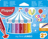 MAPED Wax Crayons Color'Peps Triangular Jumbo 12's-861311