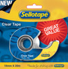 SELLOTAPE Clear Tape 18x20 with Casette Dispenser Carde Each-TPV18201