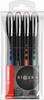 STABILO Bl@ck Rollerball Pen Medium Assorted Colours Wallet of 4-1018-4