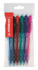 STABILO Liner Click BallPoint Pen  Medium Assorted Colours Polybag of 6-308M6 STABILO Liner Click BallPoint Pen  Medium Assorted Colours Polybag of 6-308M6