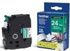 BROTHER Brother TZ-755 - 24mm White on Green Laminated Tape 