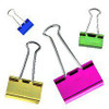 Fold Back Clips Metallic Colour 19mm Box 40