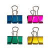FoldBack Clips Metallic Colour 41mm Bx 24