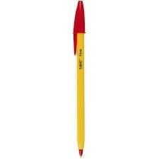 BIC Orange Ballpoint Pen Fine Red Office Gear - Main Image