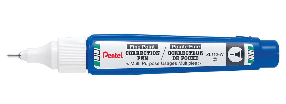 Pentel ZL72W Extra Fine Point Correction Pen