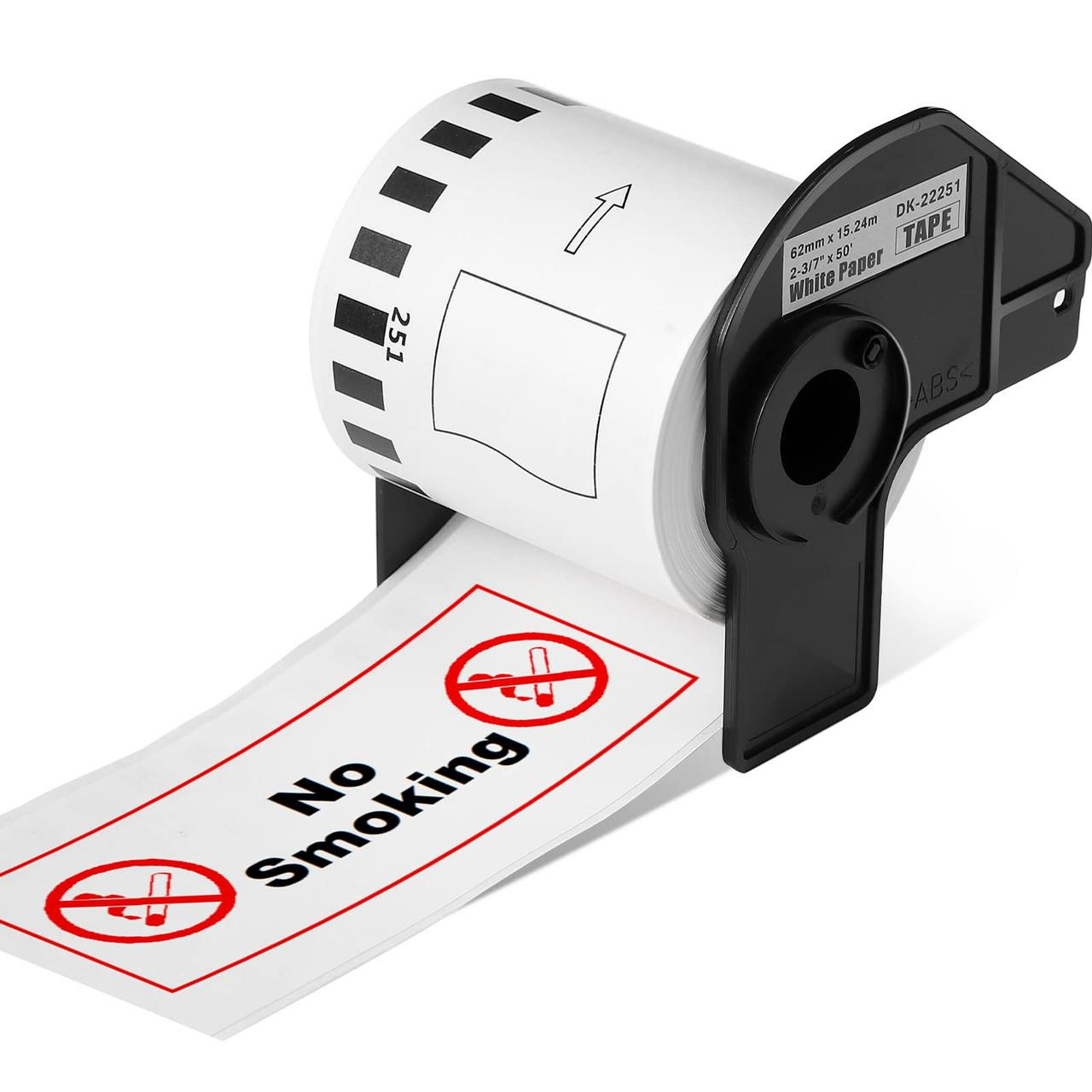 Brother Compatible DK-22251 Continuous Label Roll – Red/Black on