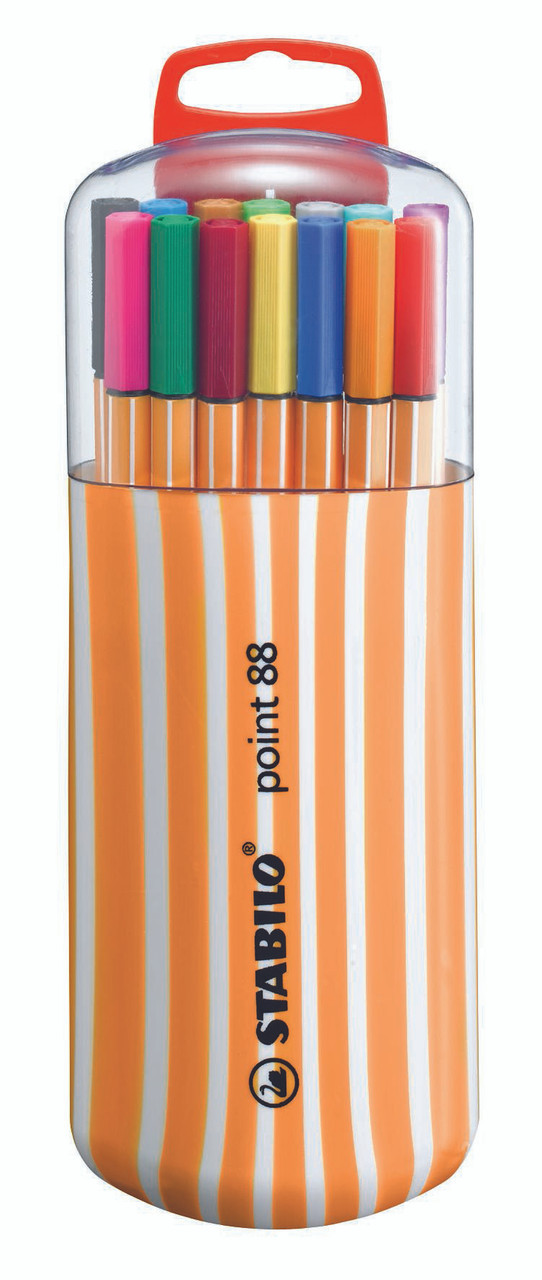 STABILO point 88 - Fineliner - Wallet of 40 (Assorted Colours)
