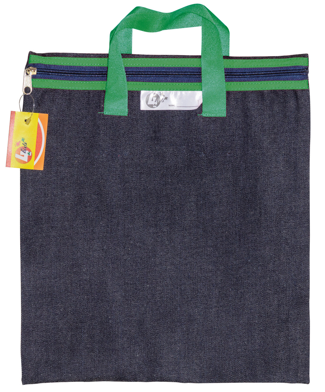 バッグ GUIDIxBEAMS 4Kids Denim Library Book Bag With Handle Green - Office Gear