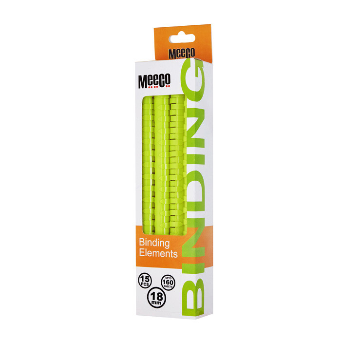 Meeco 18mm Binding Element - 15 Pieces per Box for Document Binding