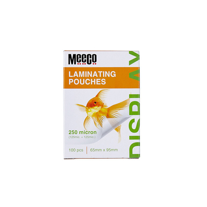 Laminating pouch 65mm X 95mm 250 micron (100Pcs/box) Office Gear