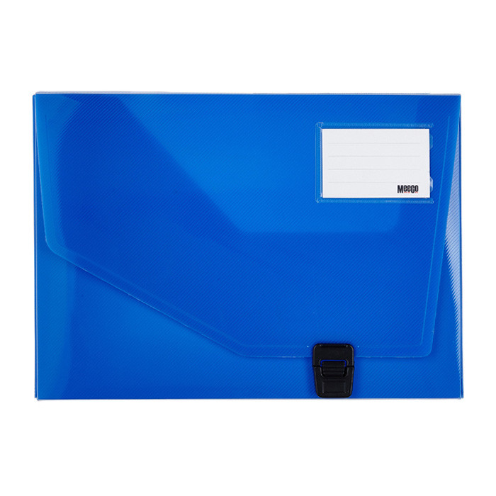 MEECO Large File Box with Clip Closure - Durable Green Document Folder