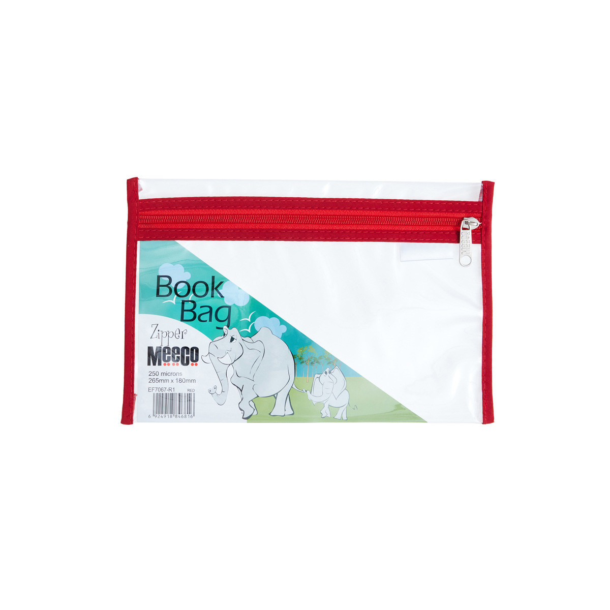 A5 PVC Book Bag with Zip Closure (265mm X 180mm) - Office Gear