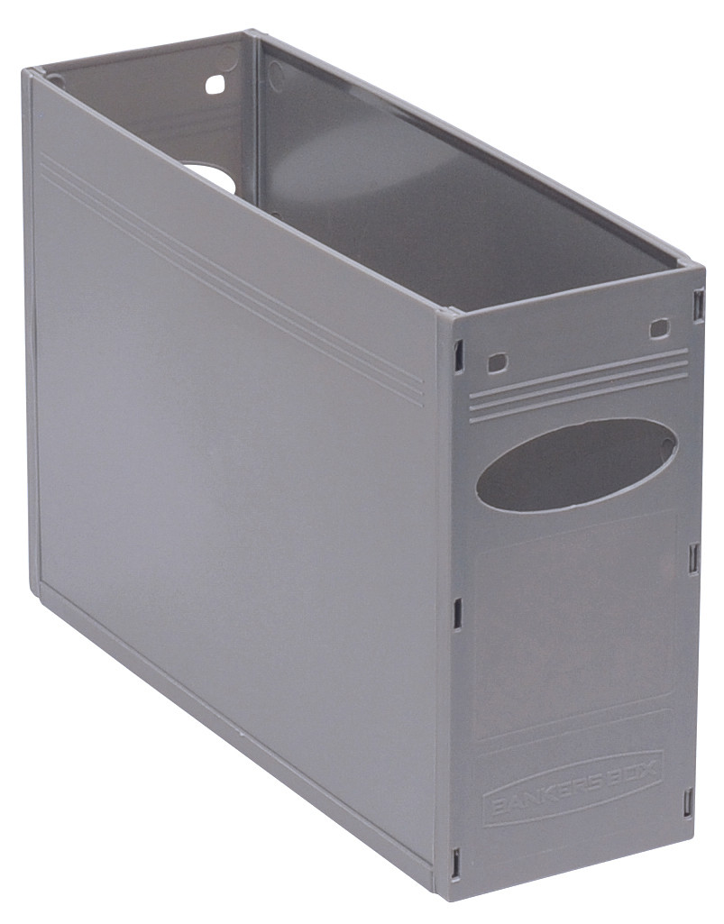 Bankers Box Solid Plastic Container Grey 4 Pack - Durable Storage Solution