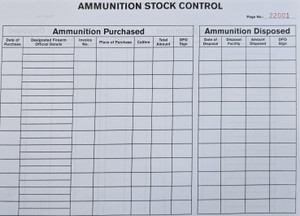 Ammunition Stock Control