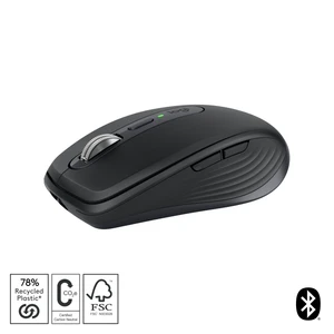 Logitech MX Anywhere 3S Wireless Mouse - Graphite 8K DPI sensor, fast scroll, quiet clicks, multi-device Bluetooth, 70-d - TAR - 910-006929-TAR
