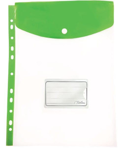 Treeline A4 Filing Carry Folder With Stud (Open Short Side) Lime Treeline A4 Filing Carry Folder With Stud (Open Short Side) Lime