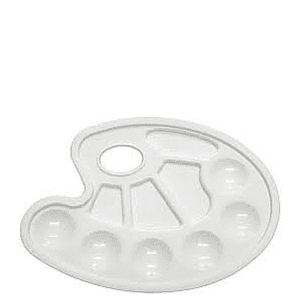 Plastic Palette 10 Well Kidney Plastic Palette 10 Well Kidney