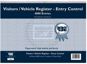 RBE Visitors/Vehicle Register-Entry Control Book RBE Visitors/Vehicle Register-Entry Control Book
