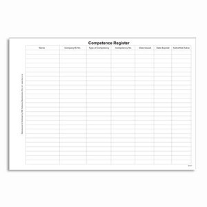 Rbe Security Competence Register Book Rbe Security Competence Register Book