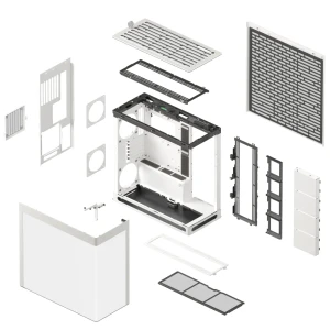 Aerocool HAVN HS 420 Base Edition White EATX case - Supports up to 11 fans - 4x 3.5'' or 8x 2.5'' - 420mm Radiator. 