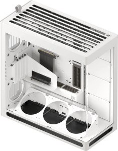 Aerocool HAVN HS 420 Base Edition White EATX case - Adjustable GPU Bracket - Supports 11 fans - 4x 3.5'' or 8x 2.5'' - 420mm rad