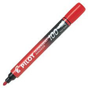 Permanent Marker 100 - Marker - RED - Fine Bullet Tip Permanent Marker 100 - Marker - RED - Fine Bullet Tip