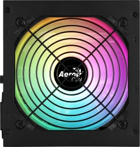 Aerocool KCAS PLUS Gold 650W RGB PSU - ATX 24 PIN; 2x 4+4PIN CPU; 6x SATA; 3x PATA; 2x PCIe 6+2PIN. 