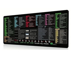 Excel Cheat Sheet Desk Mat / Mousepad XL - GSR - P2797B