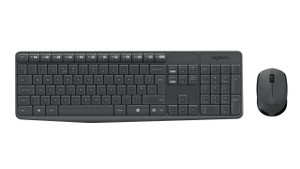 Logitech MK235 Wireless Mouse & Keyboard Combo - Black. Spill-resistant keyboard, smooth mouse, long battery life, one U - TAR - 920-007931-TAR