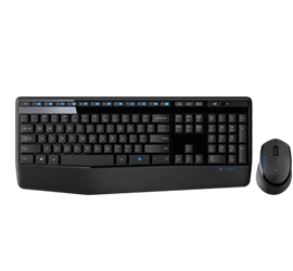 Logitech MK345 Wireless Keyboard and Mouse Combo with Palm Rest. Keyboard with palm rest, right-hand mouse, spill-resist - TAR - 920-006489-TAR