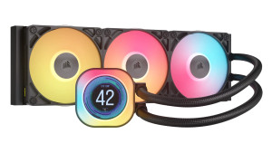 Corsair iCUE LINK TITAN 240 RX LCD, Air cooler, 12 cm, 300 RPM, 2100 RPM, 36 dB, 73.5 cfm