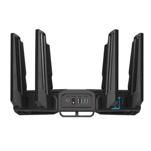 ASUS ROG Rapture GT-BE98, Wi-Fi 7 (802.11be), Quad-band (2.4 GHz / 5 GHz-1 / 5 GHz-2 / 6 GHz), Ethernet LAN, Black, Tabletop router
